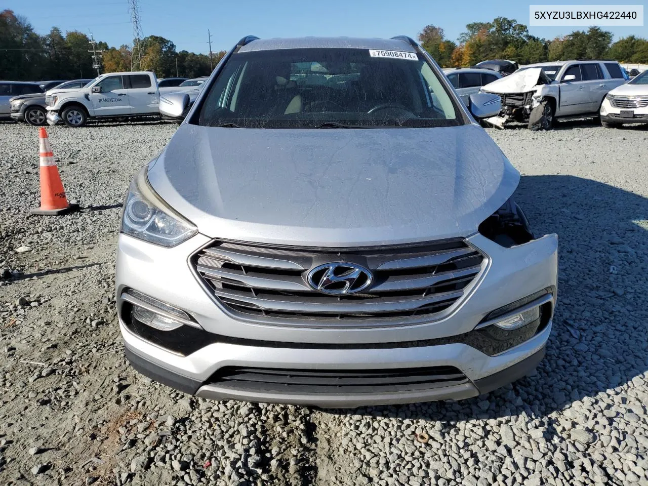 2017 Hyundai Santa Fe Sport VIN: 5XYZU3LBXHG422440 Lot: 75908474