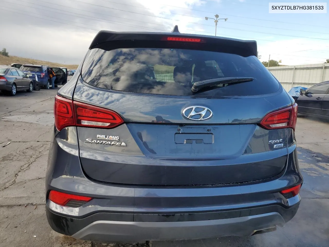 2017 Hyundai Santa Fe Sport VIN: 5XYZTDLB7HG381533 Lot: 76075614