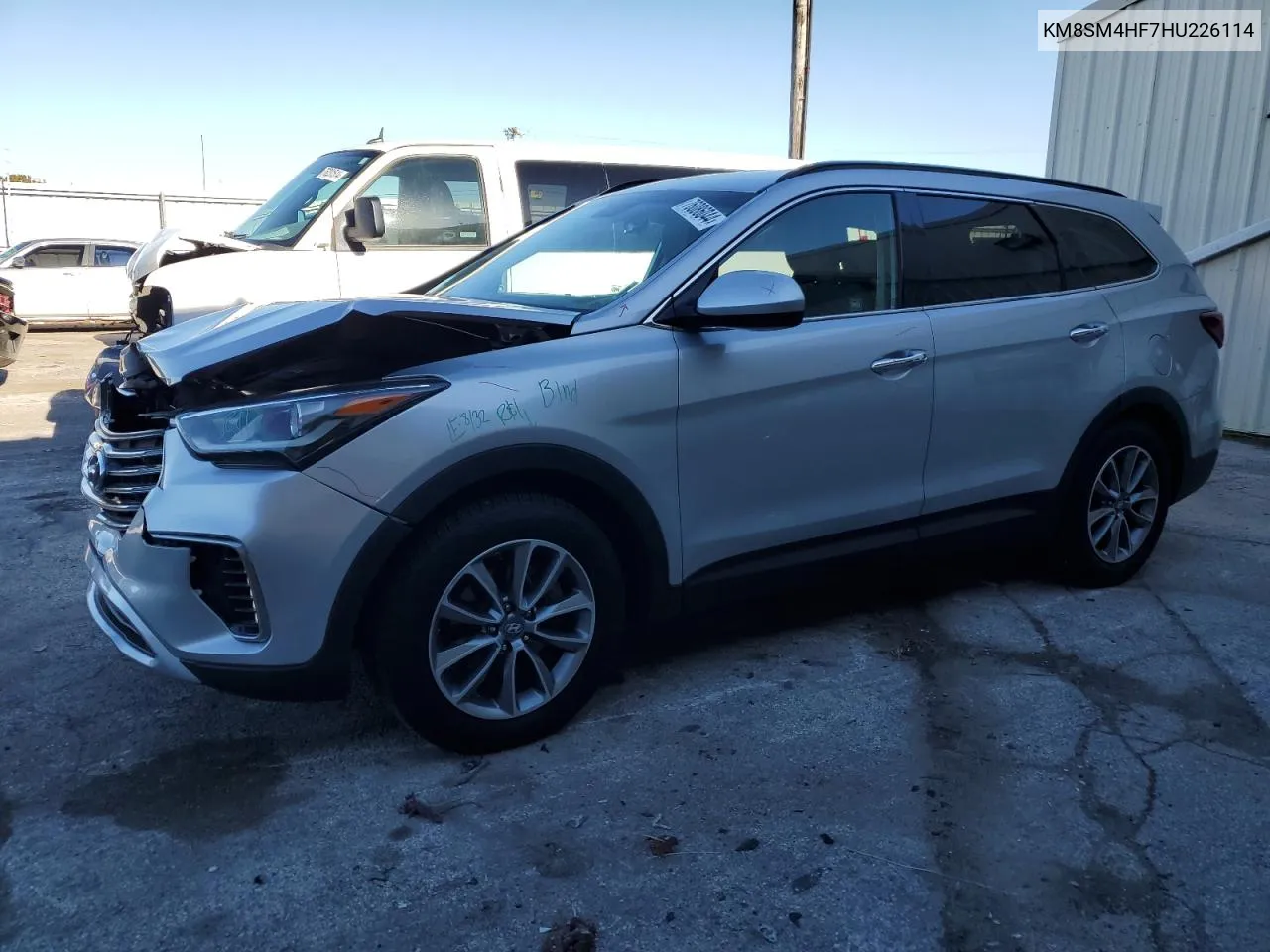 KM8SM4HF7HU226114 2017 Hyundai Santa Fe Se