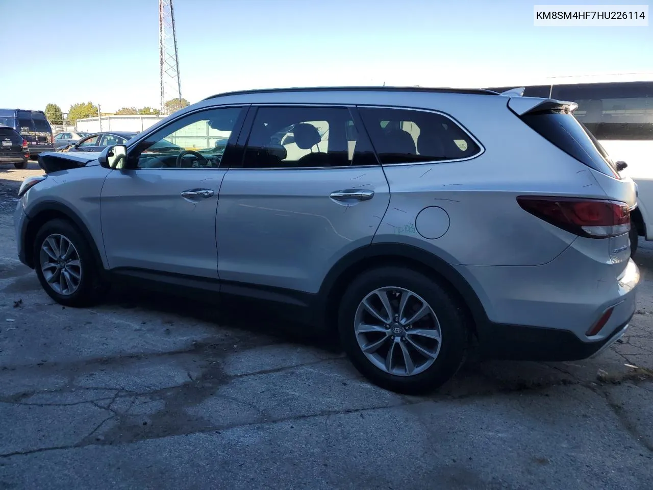 KM8SM4HF7HU226114 2017 Hyundai Santa Fe Se