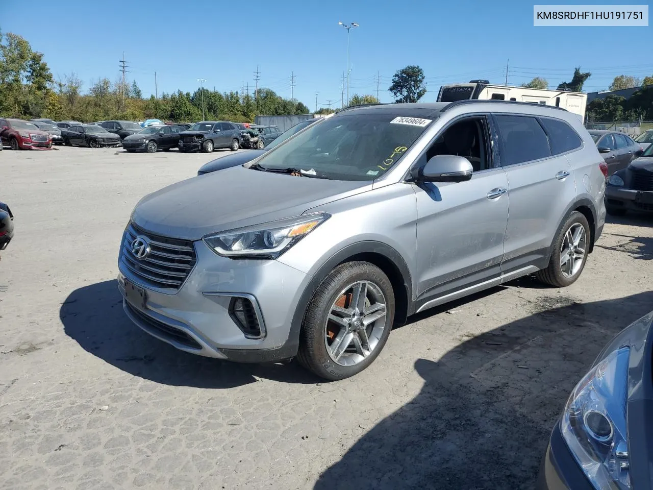 2017 Hyundai Santa Fe Se Ultimate VIN: KM8SRDHF1HU191751 Lot: 76349604