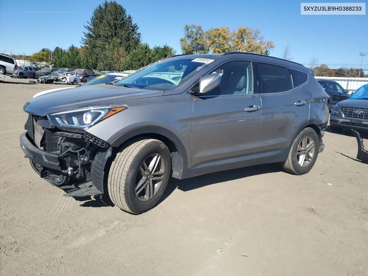 2017 Hyundai Santa Fe Sport VIN: 5XYZU3LB9HG388233 Lot: 76599914