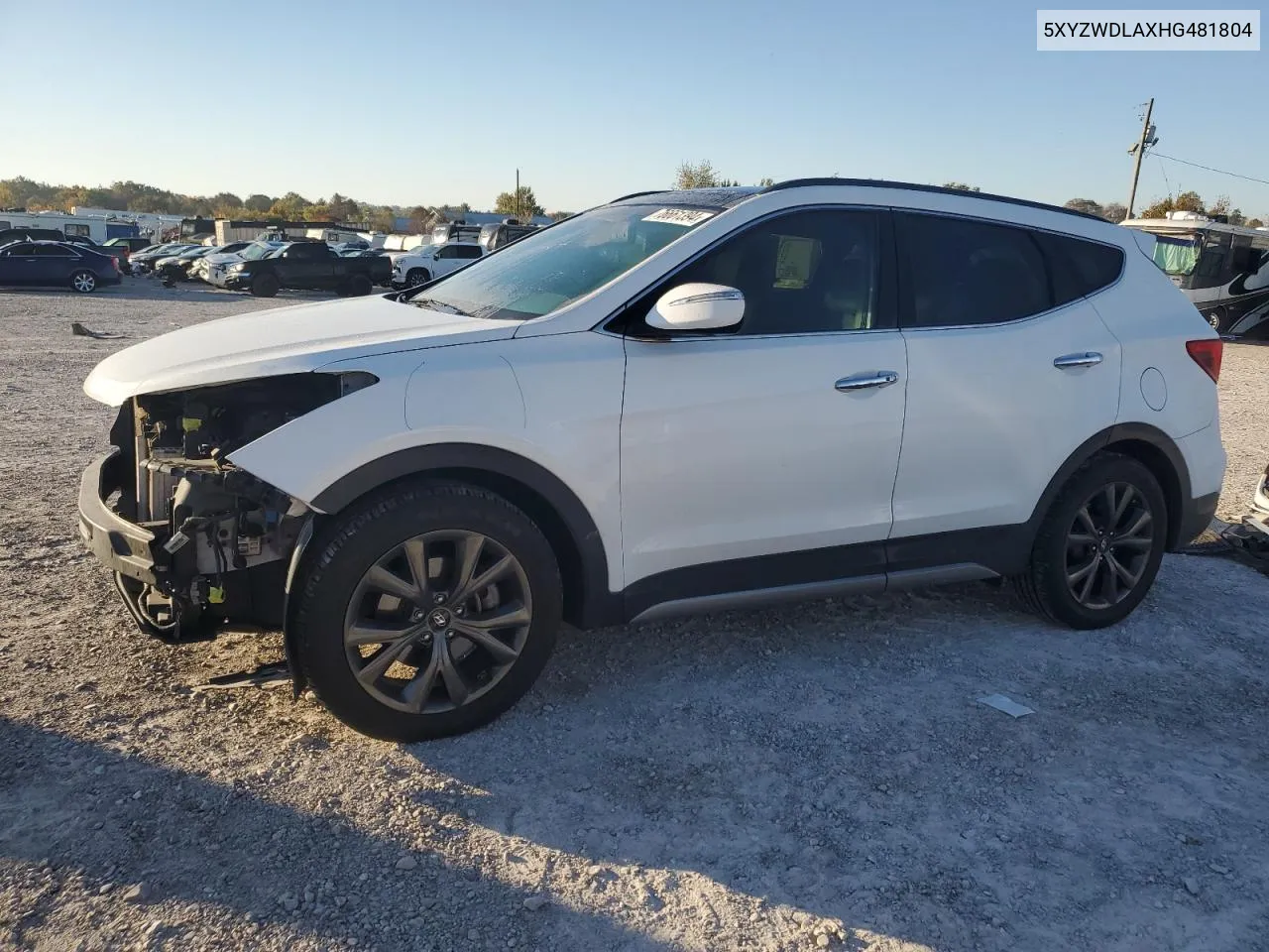 5XYZWDLAXHG481804 2017 Hyundai Santa Fe Sport