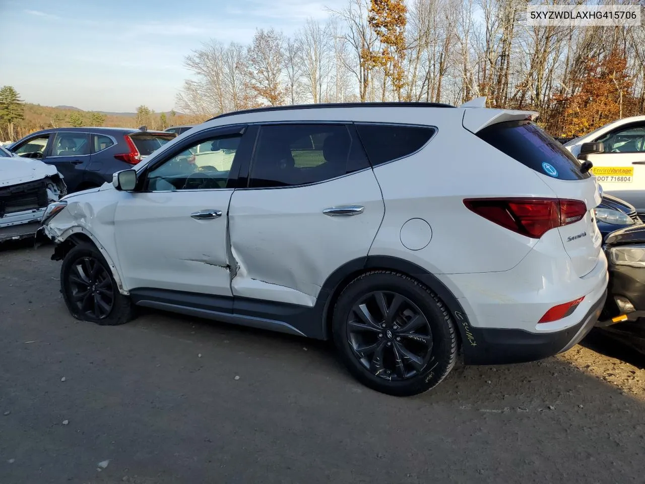 2017 Hyundai Santa Fe Sport VIN: 5XYZWDLAXHG415706 Lot: 76889524