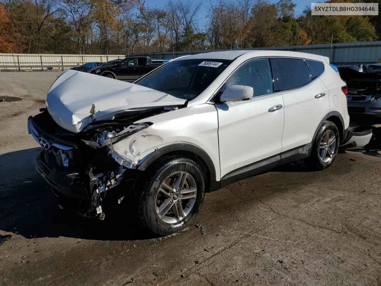 2017 Hyundai Santa Fe Sport VIN: 5XYZTDLB8HG394646 Lot: 76889744