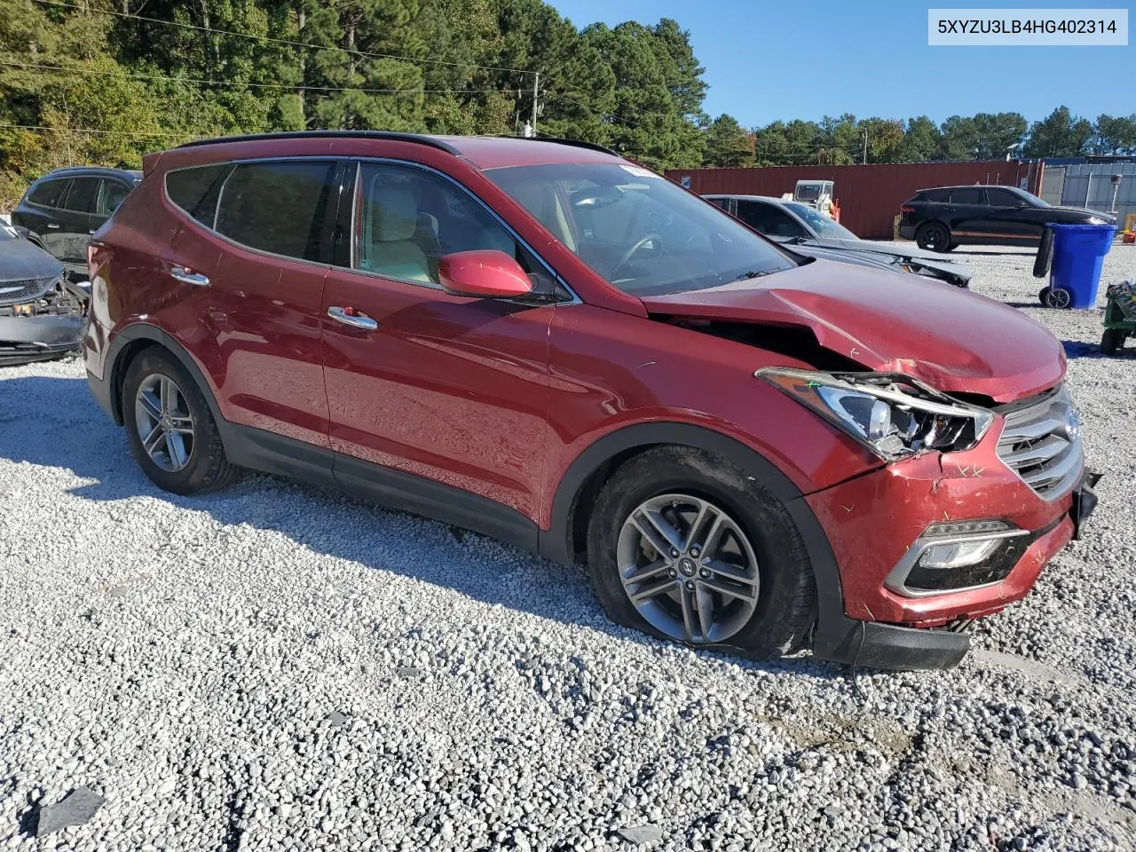 2017 Hyundai Santa Fe Sport VIN: 5XYZU3LB4HG402314 Lot: 76900924