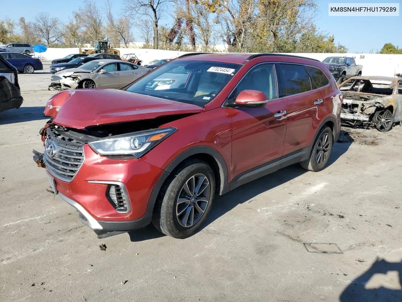 2017 Hyundai Santa Fe Se VIN: KM8SN4HF7HU179289 Lot: 77024454