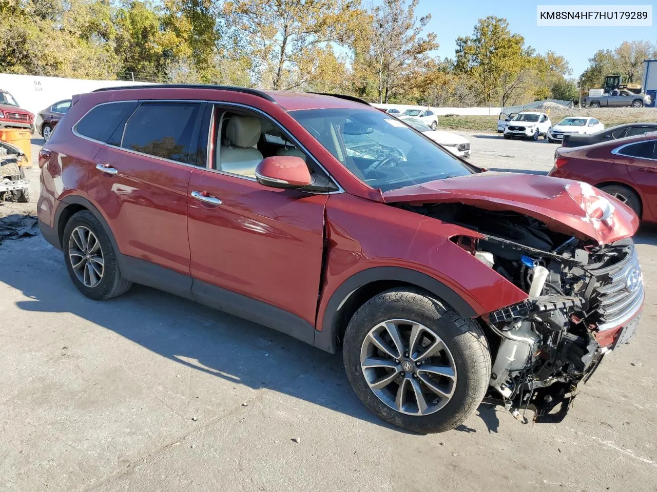 2017 Hyundai Santa Fe Se VIN: KM8SN4HF7HU179289 Lot: 77024454