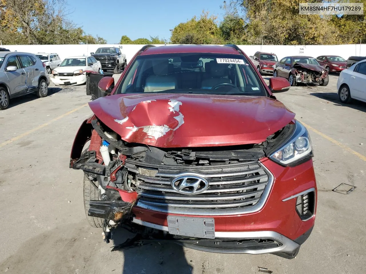 2017 Hyundai Santa Fe Se VIN: KM8SN4HF7HU179289 Lot: 77024454