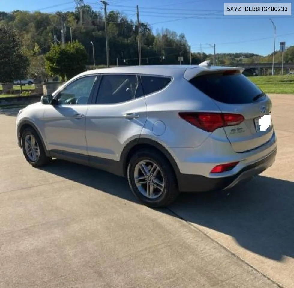 2017 Hyundai Santa Fe Sport VIN: 5XYZTDLB8HG480233 Lot: 77037134