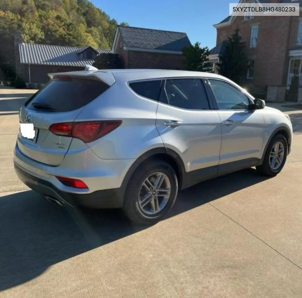 2017 Hyundai Santa Fe Sport VIN: 5XYZTDLB8HG480233 Lot: 77037134