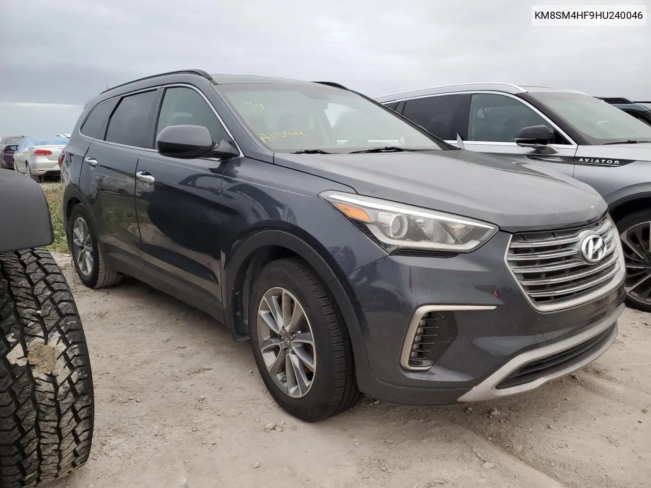 KM8SM4HF9HU240046 2017 Hyundai Santa Fe Se