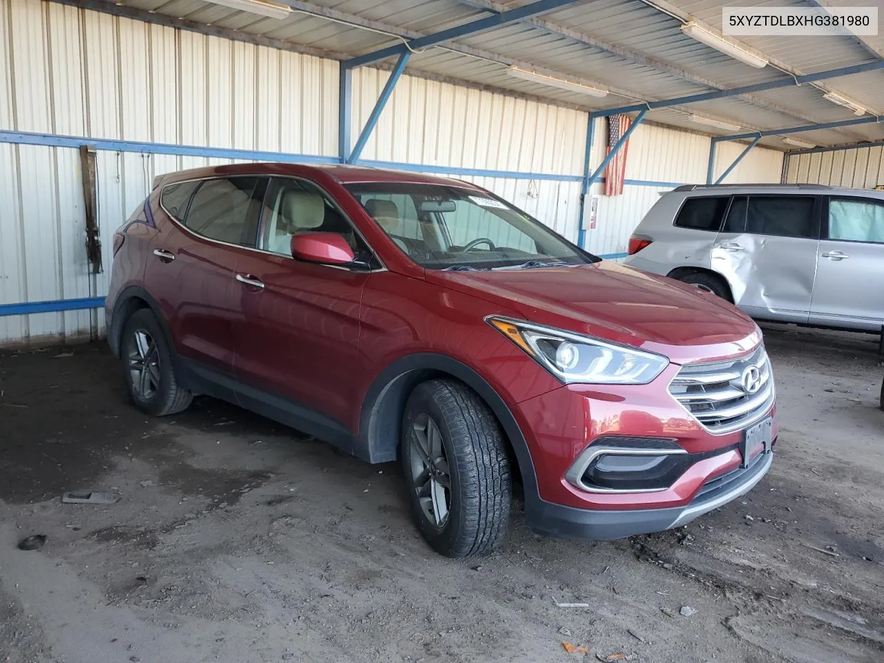 2017 Hyundai Santa Fe Sport VIN: 5XYZTDLBXHG381980 Lot: 77095034