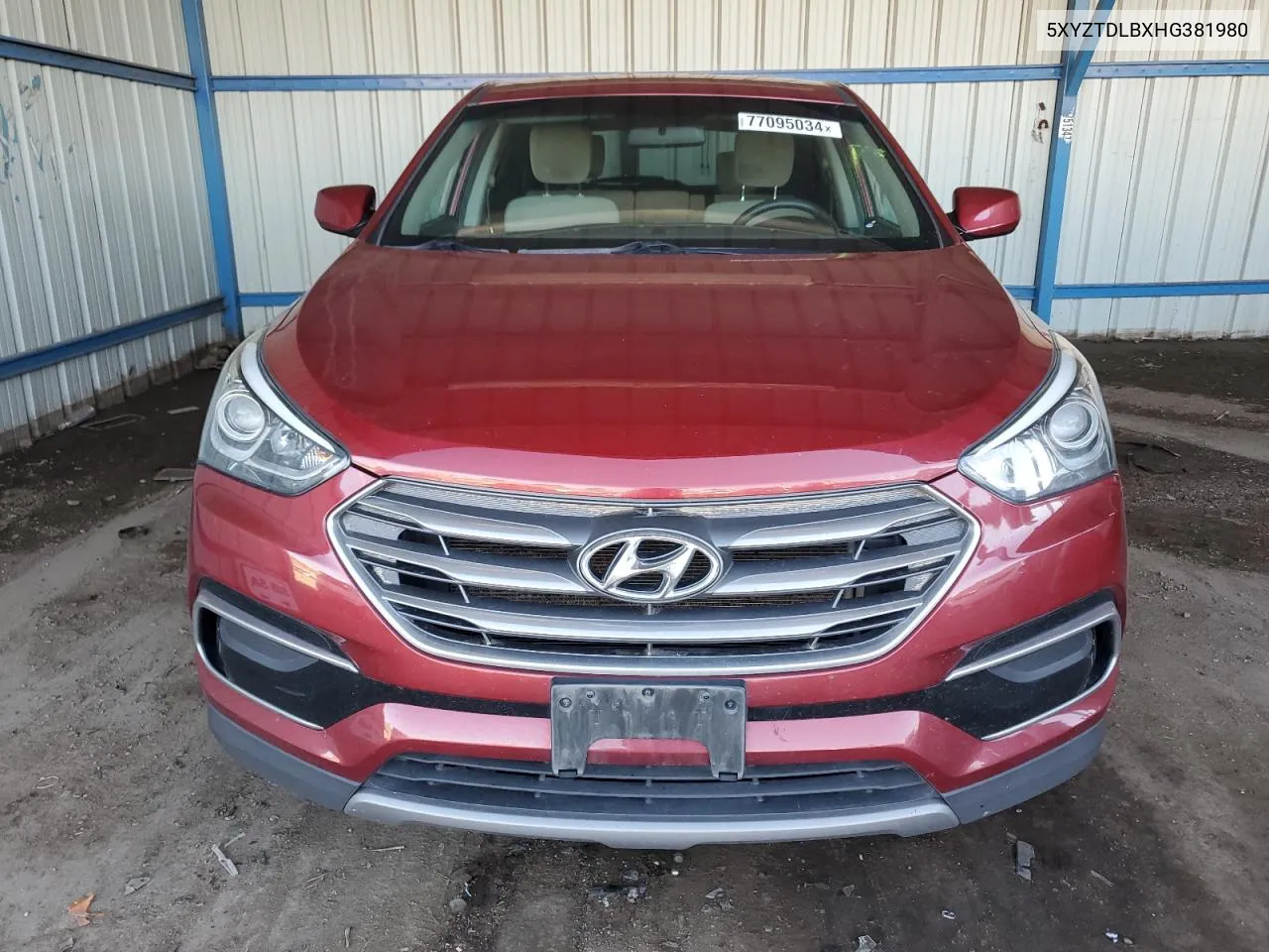 2017 Hyundai Santa Fe Sport VIN: 5XYZTDLBXHG381980 Lot: 77095034