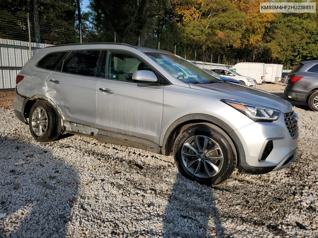 2017 Hyundai Santa Fe Se VIN: KM8SM4HF2HU238851 Lot: 77353284