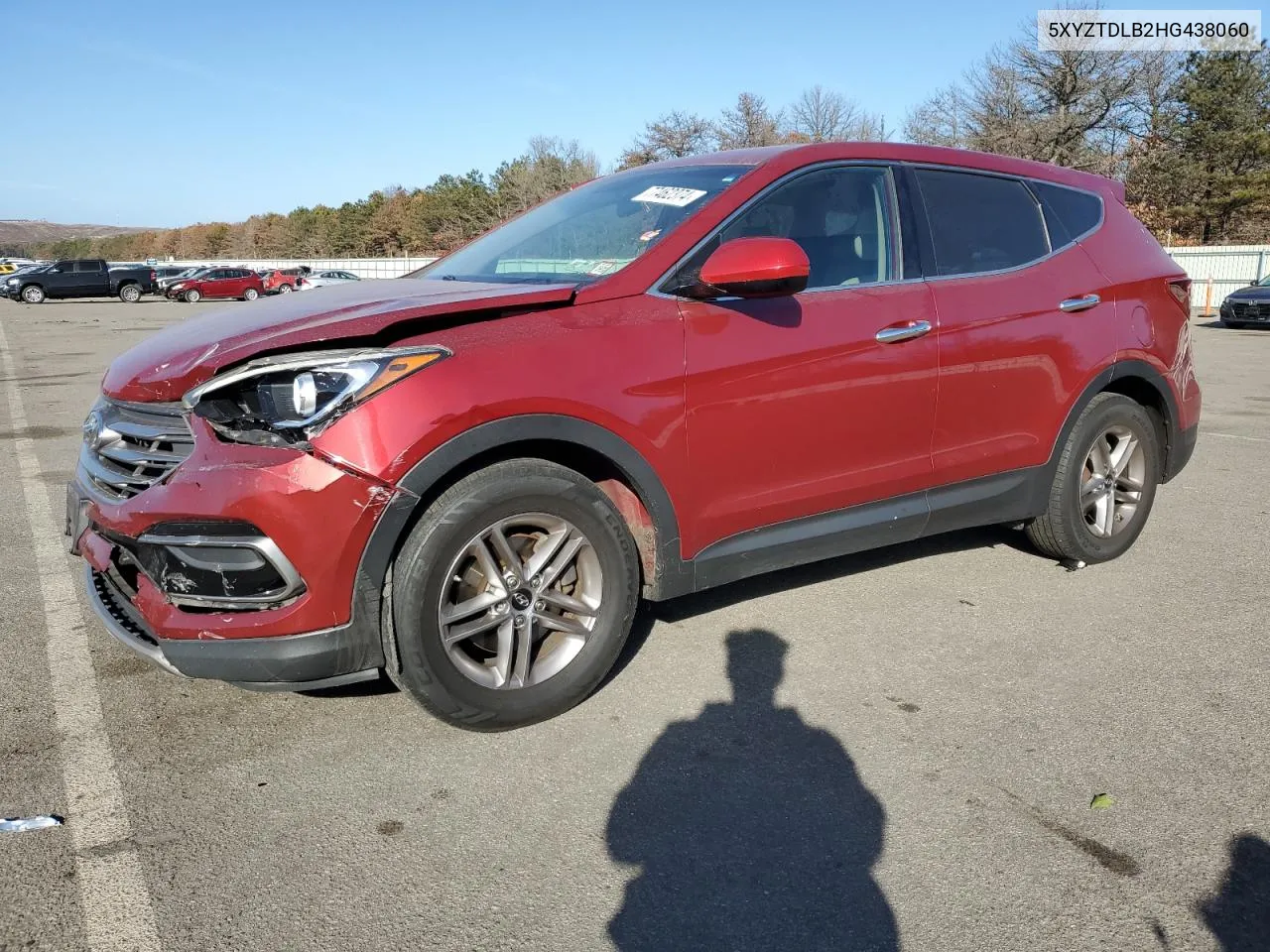 2017 Hyundai Santa Fe Sport VIN: 5XYZTDLB2HG438060 Lot: 77462374