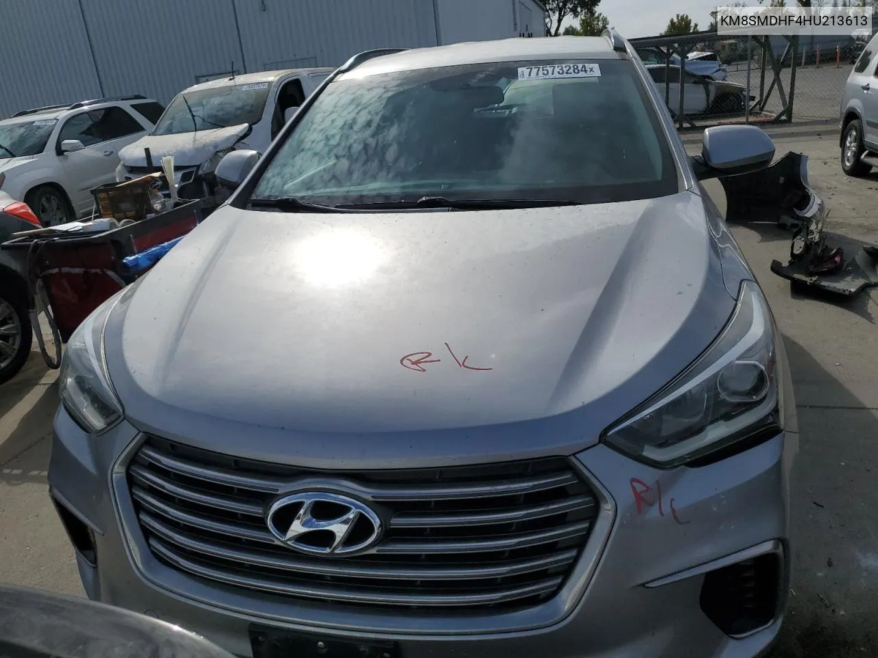 2017 Hyundai Santa Fe Se VIN: KM8SMDHF4HU213613 Lot: 77573284