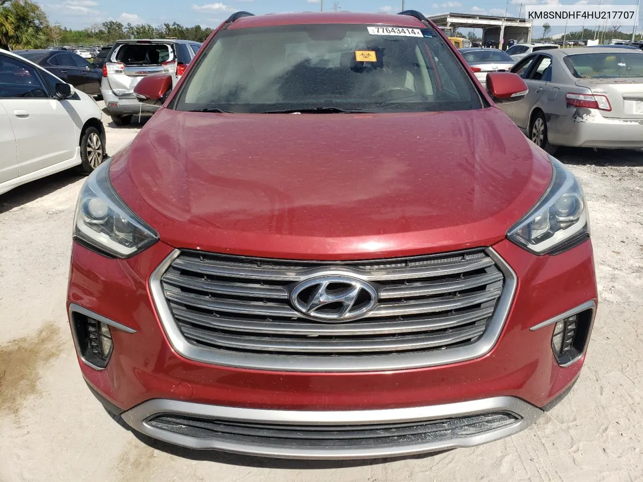 2017 Hyundai Santa Fe Se VIN: KM8SNDHF4HU217707 Lot: 77643414