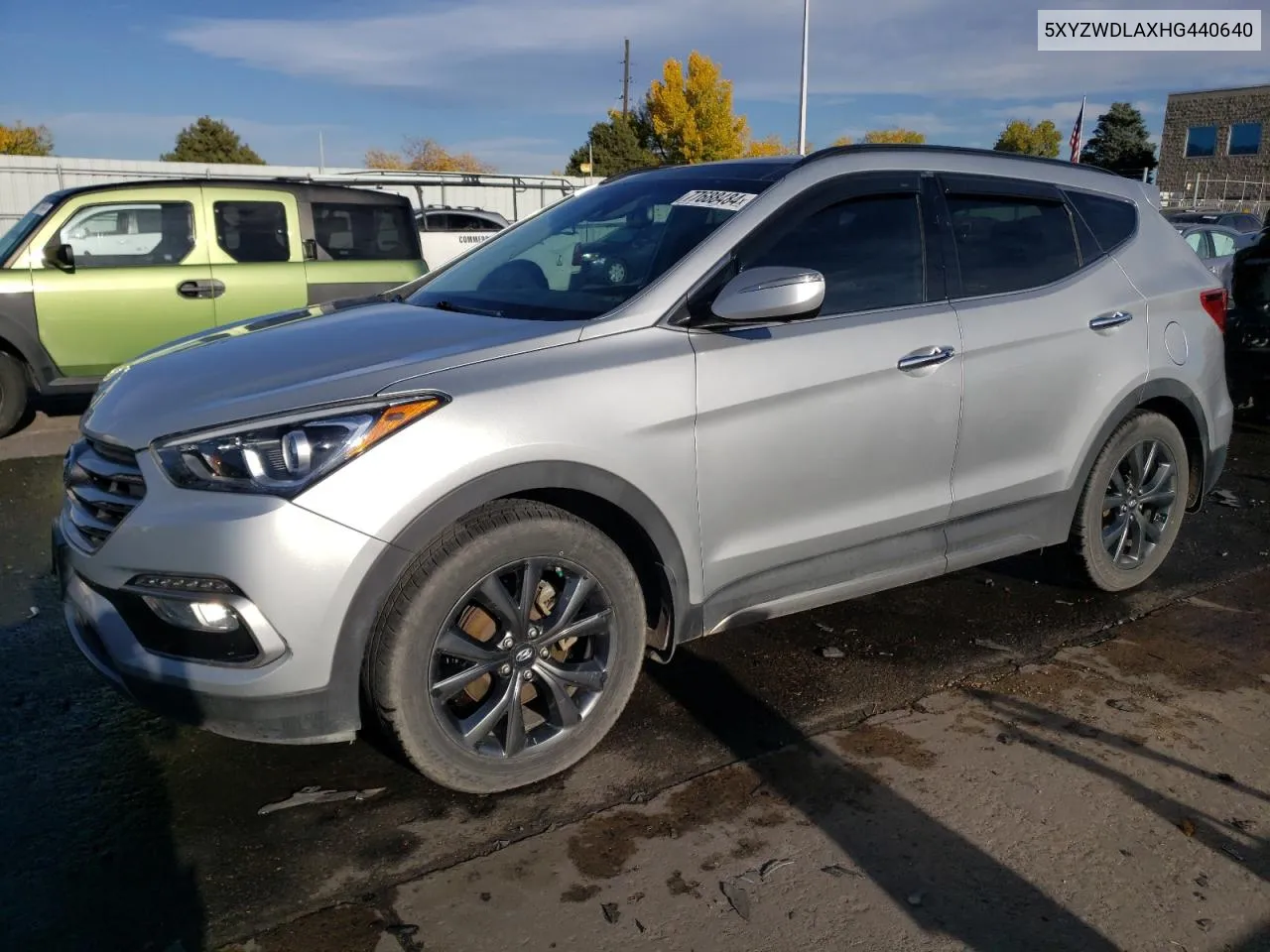 2017 Hyundai Santa Fe Sport VIN: 5XYZWDLAXHG440640 Lot: 77688484