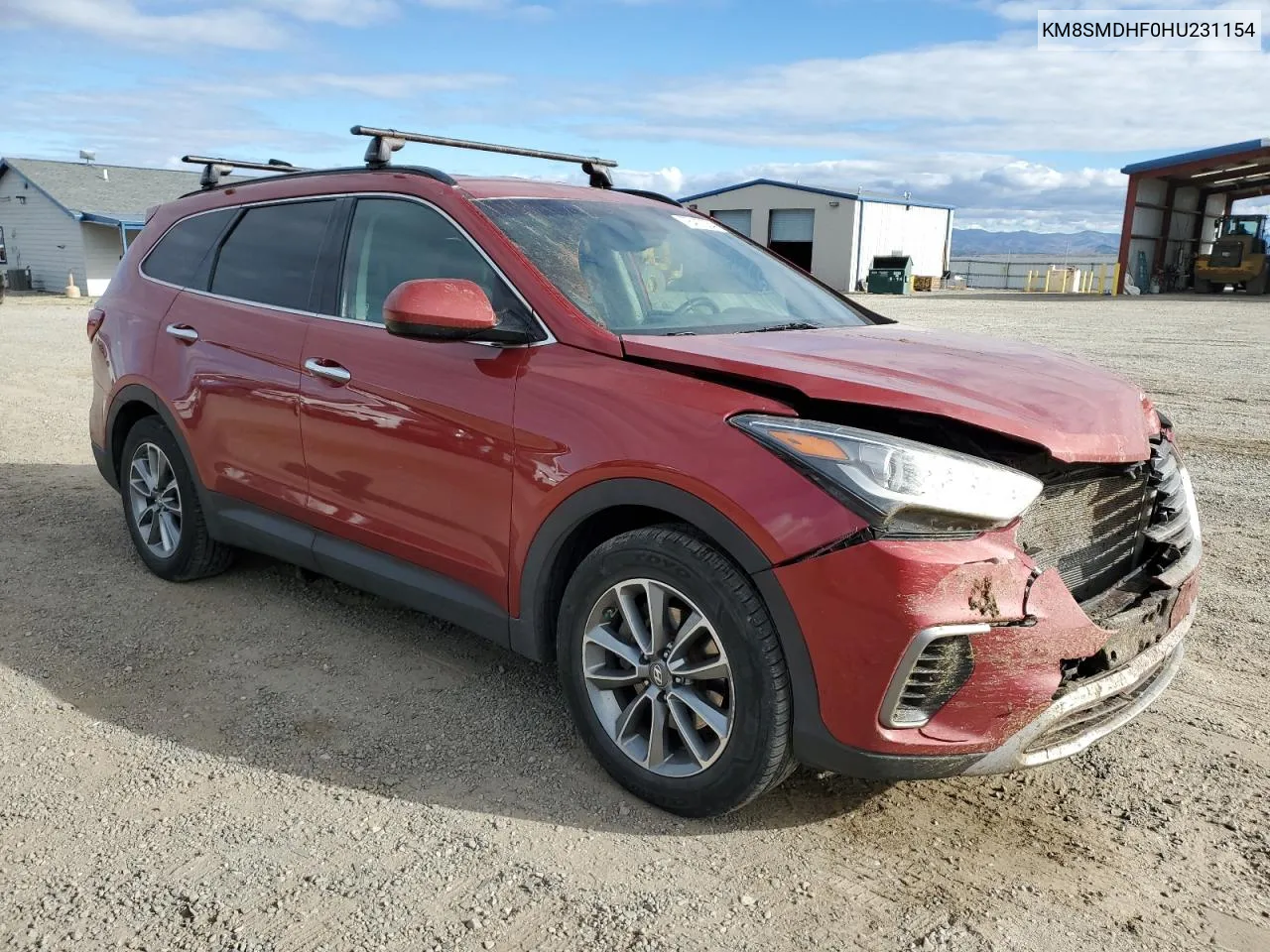 2017 Hyundai Santa Fe Se VIN: KM8SMDHF0HU231154 Lot: 78417084