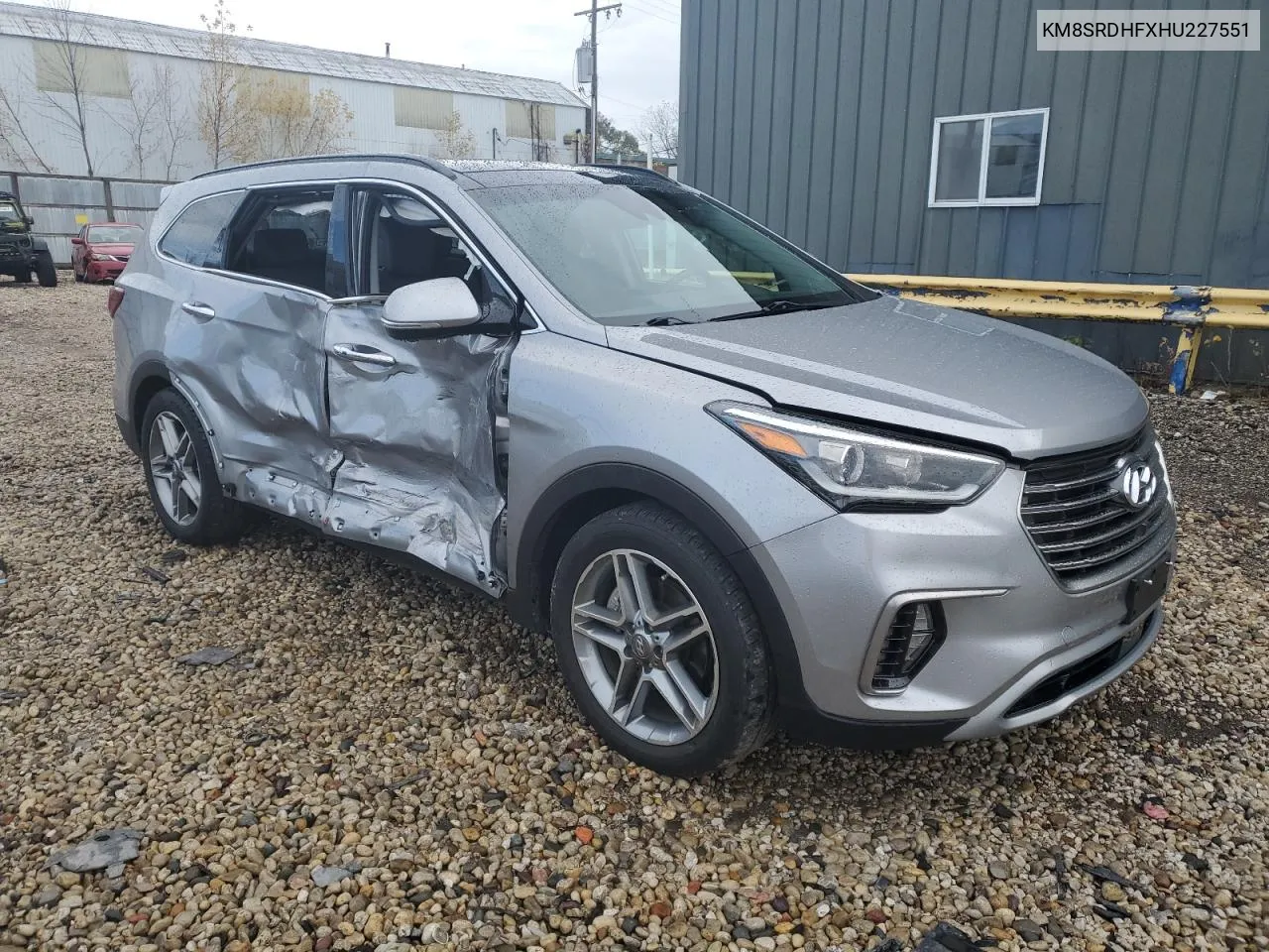 2017 Hyundai Santa Fe Se Ultimate VIN: KM8SRDHFXHU227551 Lot: 78903054