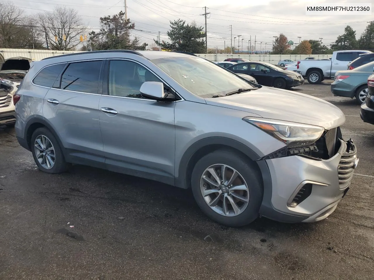 2017 Hyundai Santa Fe Se VIN: KM8SMDHF7HU212360 Lot: 79165054