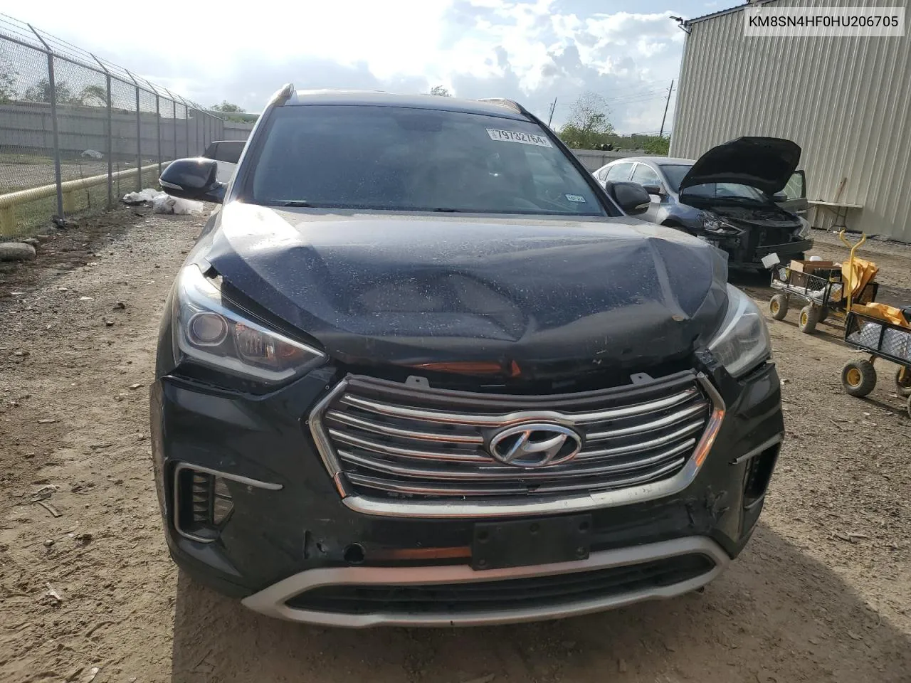 2017 Hyundai Santa Fe Se VIN: KM8SN4HF0HU206705 Lot: 79732764