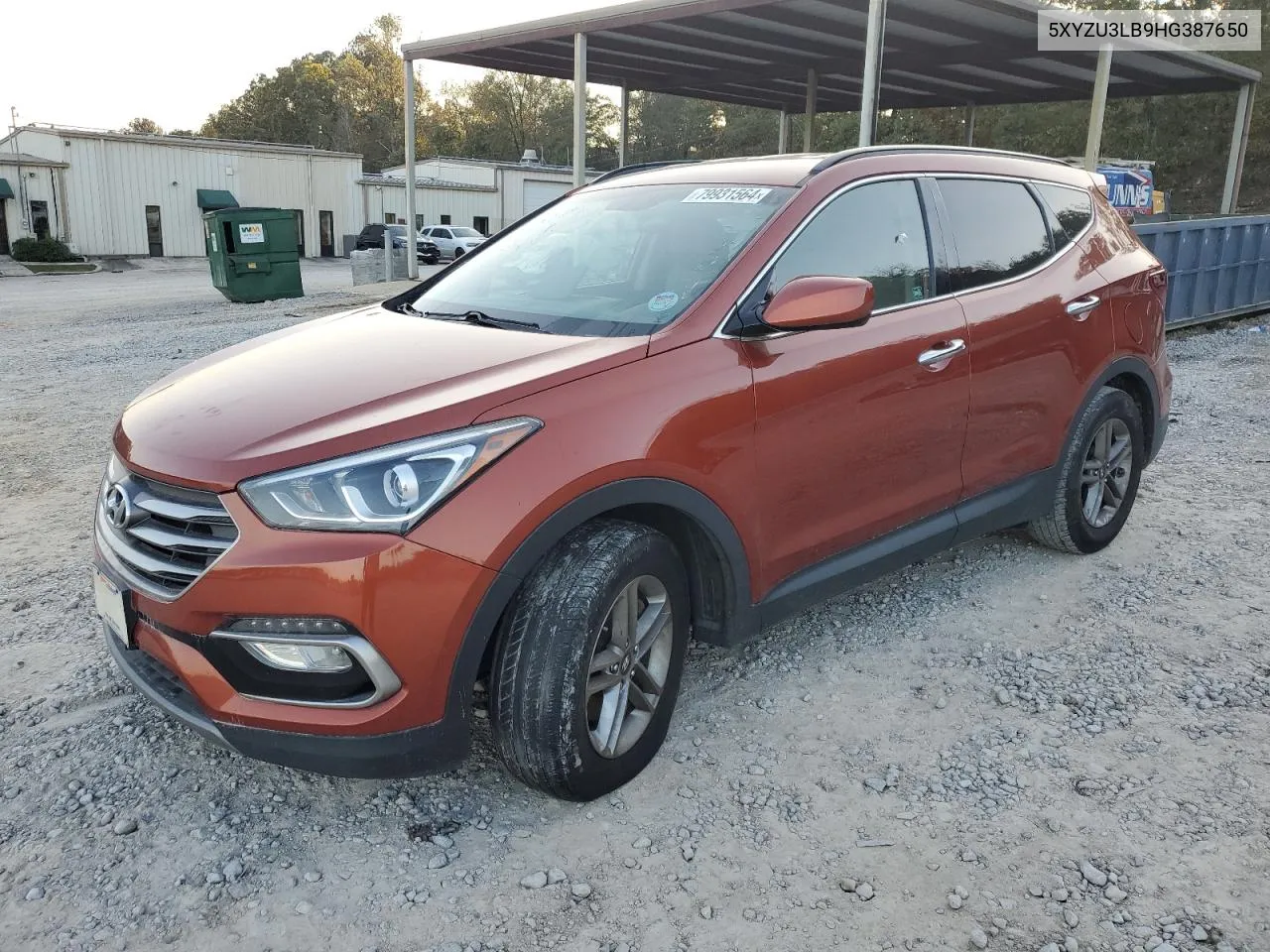 2017 Hyundai Santa Fe Sport VIN: 5XYZU3LB9HG387650 Lot: 79931564