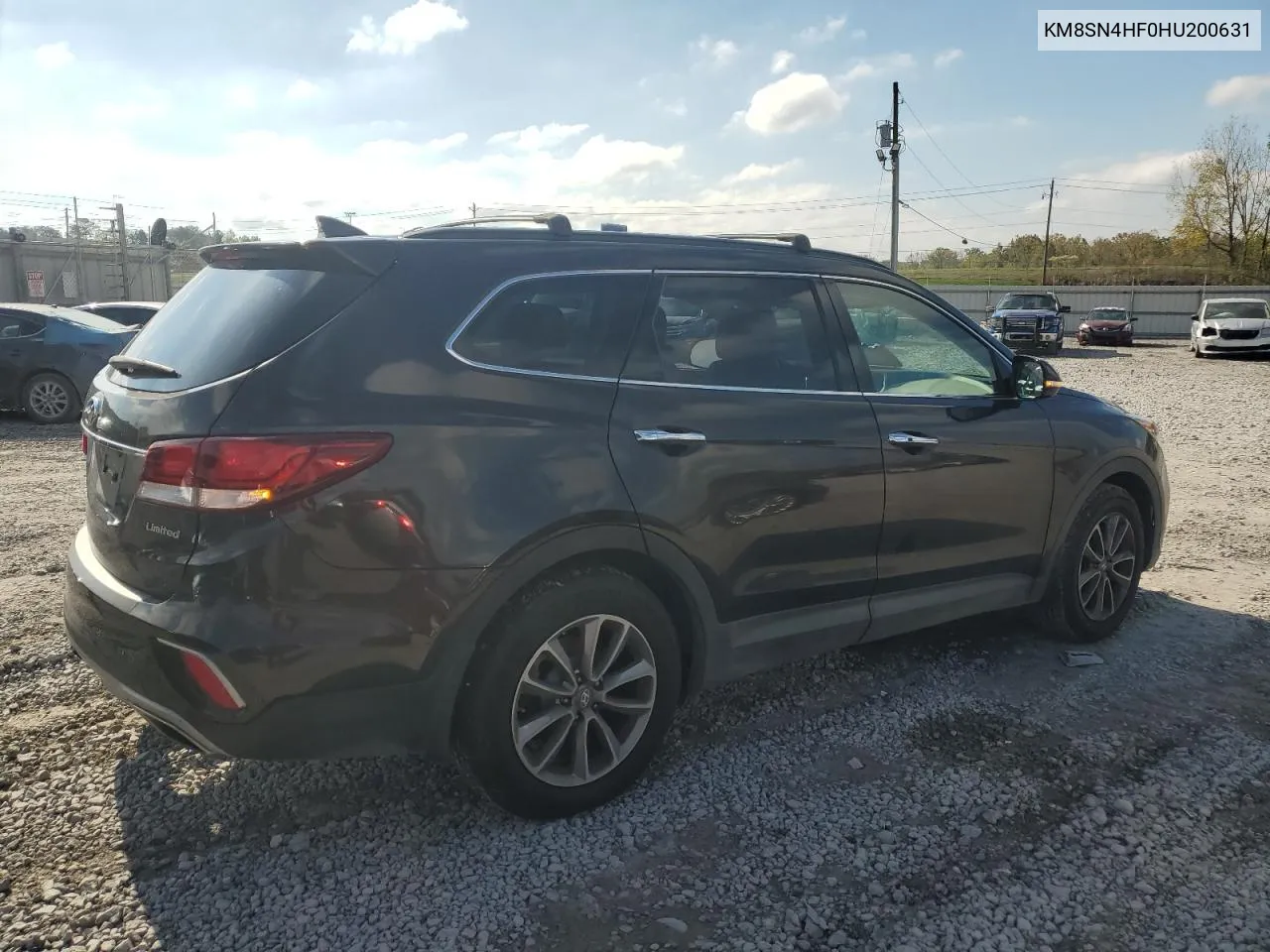 2017 Hyundai Santa Fe Se VIN: KM8SN4HF0HU200631 Lot: 80061434