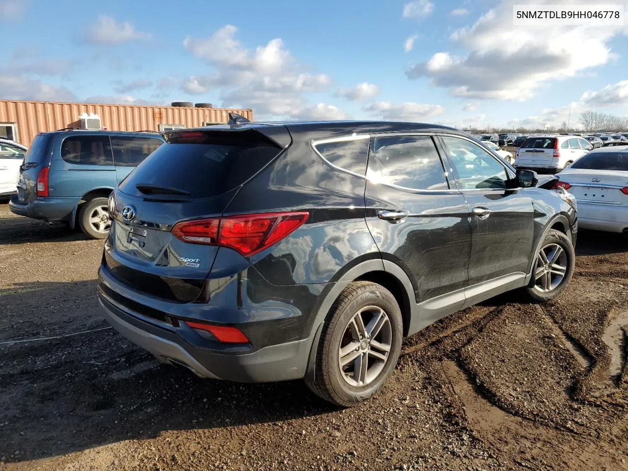 2017 Hyundai Santa Fe Sport VIN: 5NMZTDLB9HH046778 Lot: 80141214