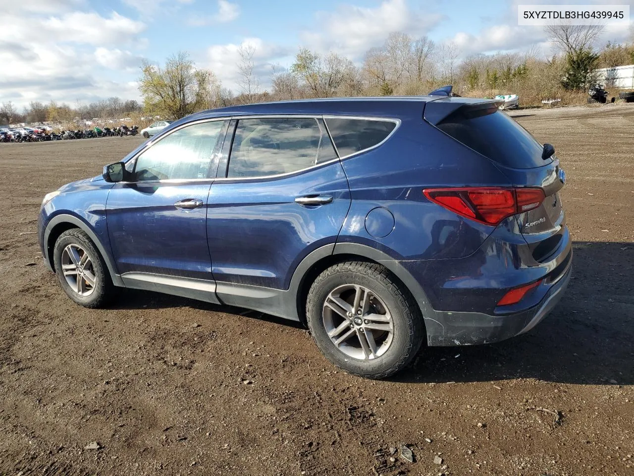 2017 Hyundai Santa Fe Sport VIN: 5XYZTDLB3HG439945 Lot: 80416004