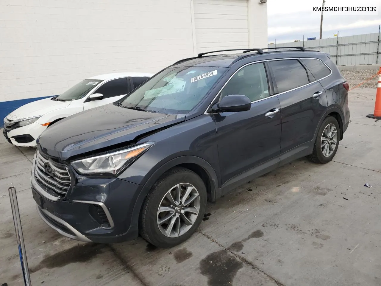 2017 Hyundai Santa Fe Se VIN: KM8SMDHF3HU233139 Lot: 80756534