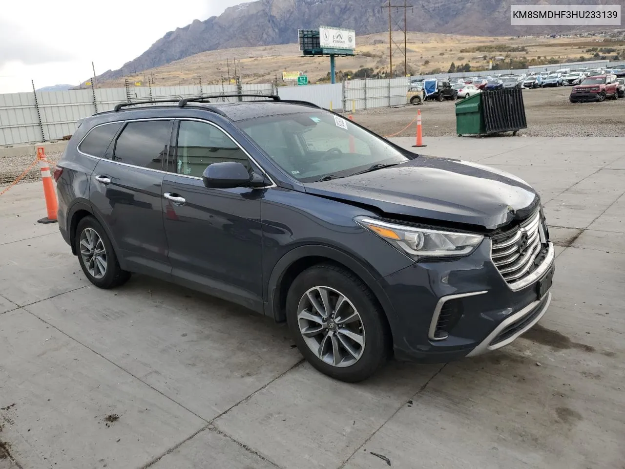 2017 Hyundai Santa Fe Se VIN: KM8SMDHF3HU233139 Lot: 80756534