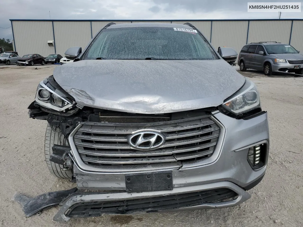 2017 Hyundai Santa Fe Se VIN: KM8SN4HF2HU251435 Lot: 81516794