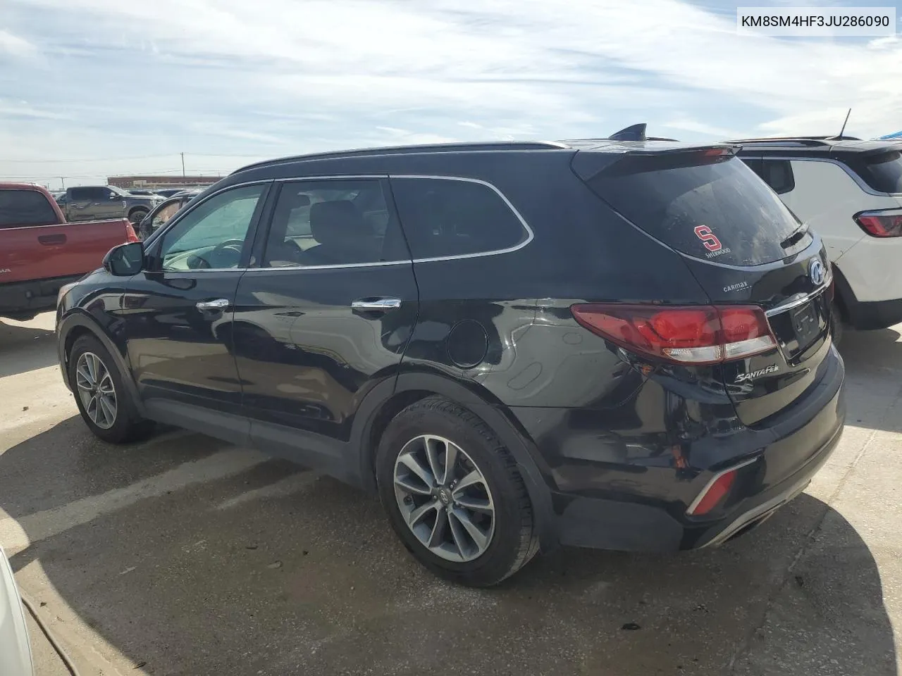 KM8SM4HF3JU286090 2018 Hyundai Santa Fe Se