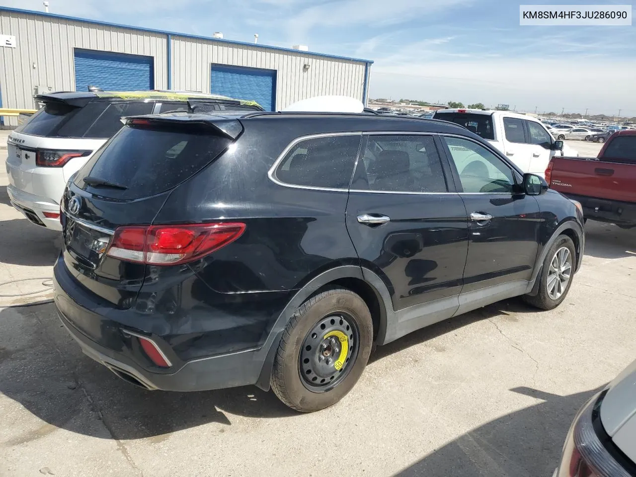 KM8SM4HF3JU286090 2018 Hyundai Santa Fe Se