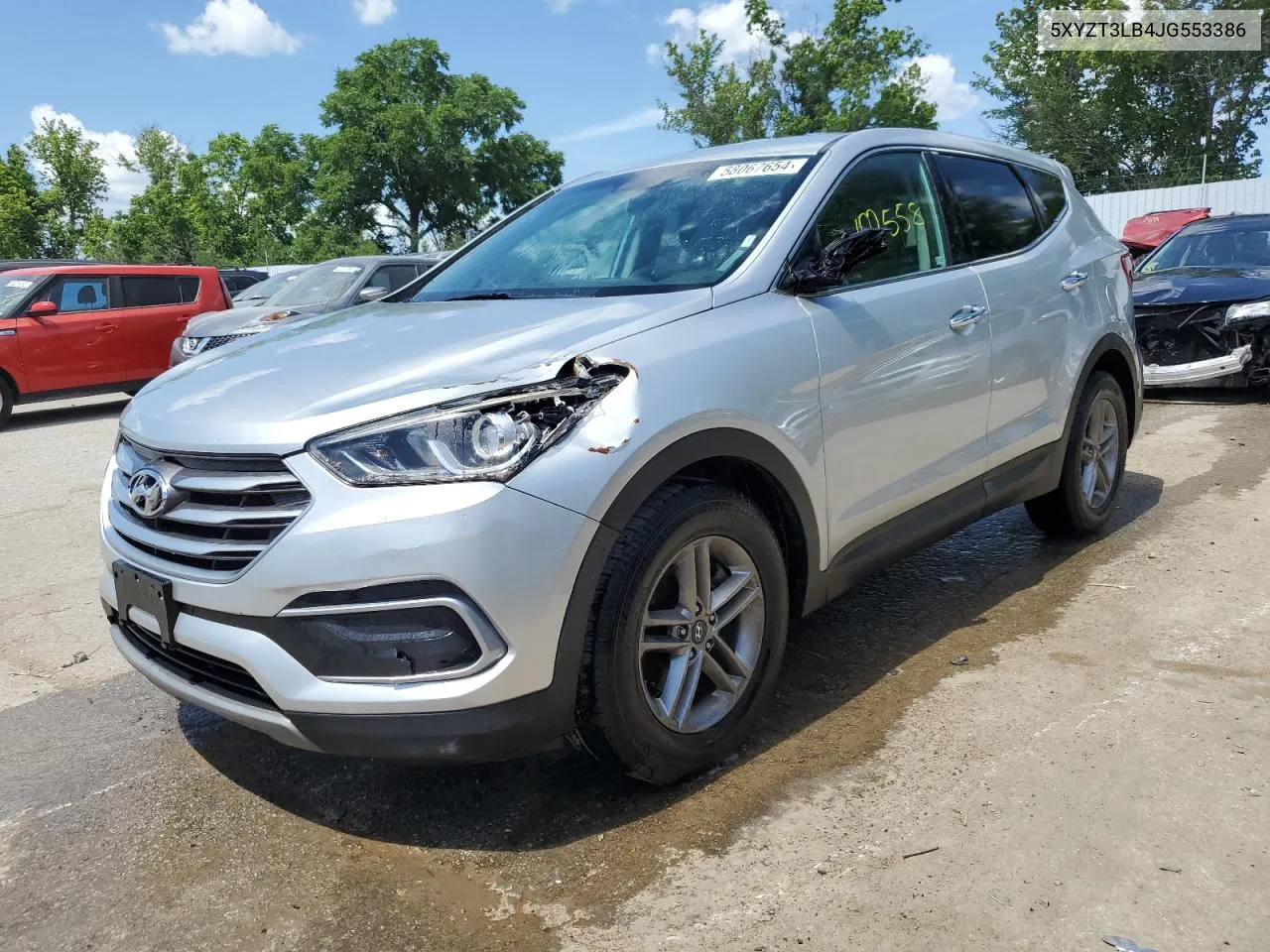 2018 Hyundai Santa Fe Sport VIN: 5XYZT3LB4JG553386 Lot: 58067654