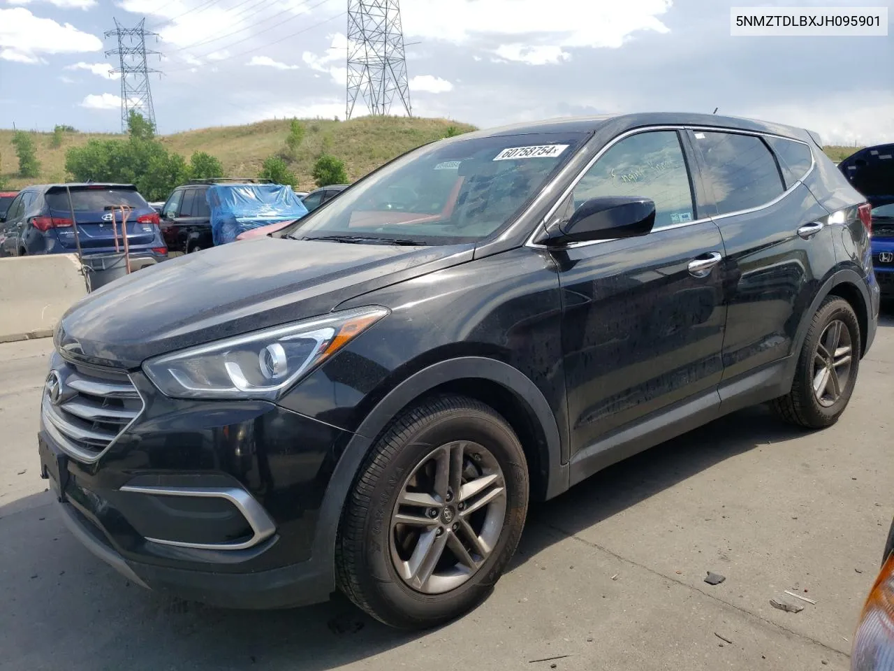 2018 Hyundai Santa Fe Sport VIN: 5NMZTDLBXJH095901 Lot: 60758754