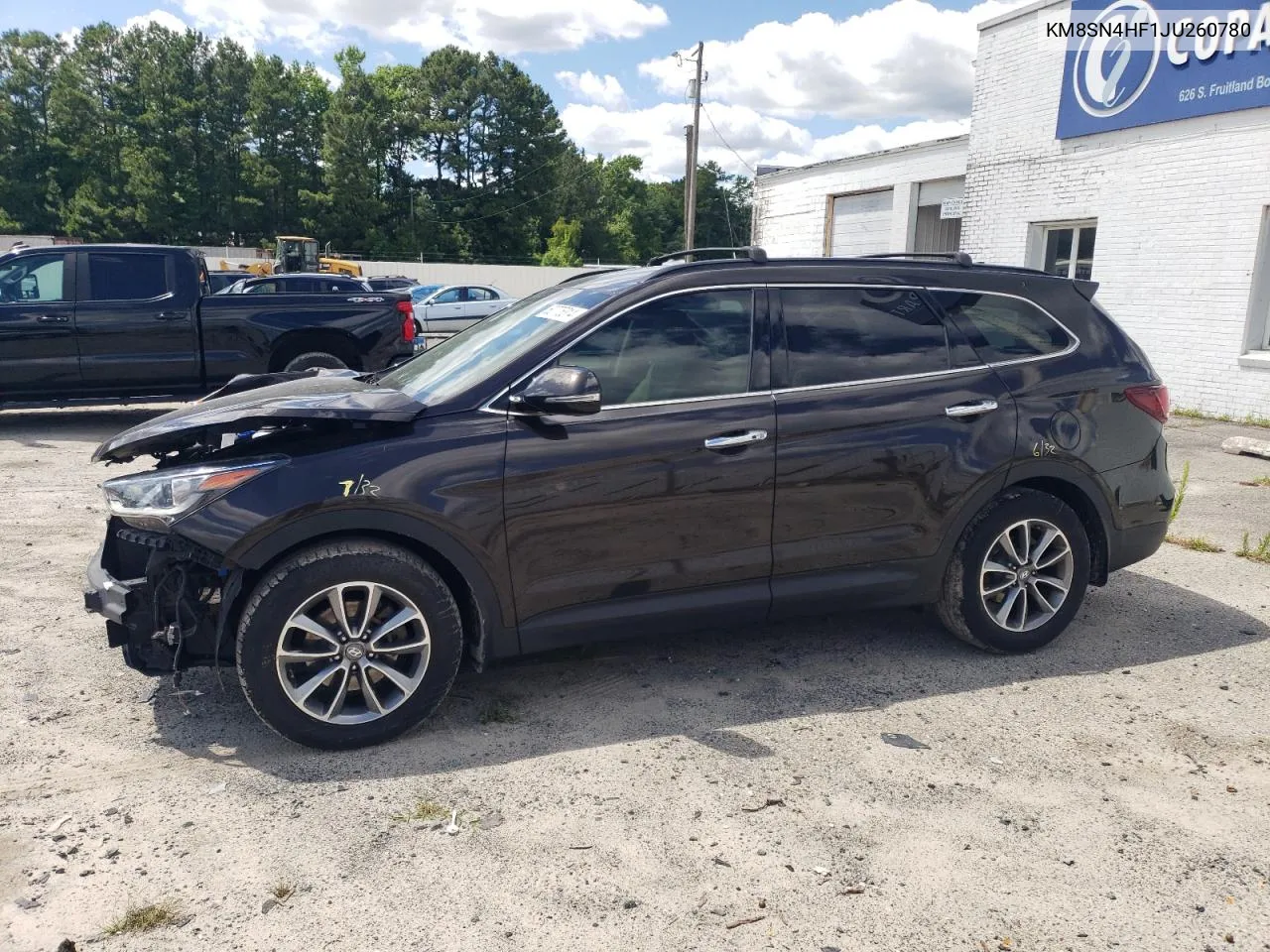 2018 Hyundai Santa Fe Se VIN: KM8SN4HF1JU260780 Lot: 60775314