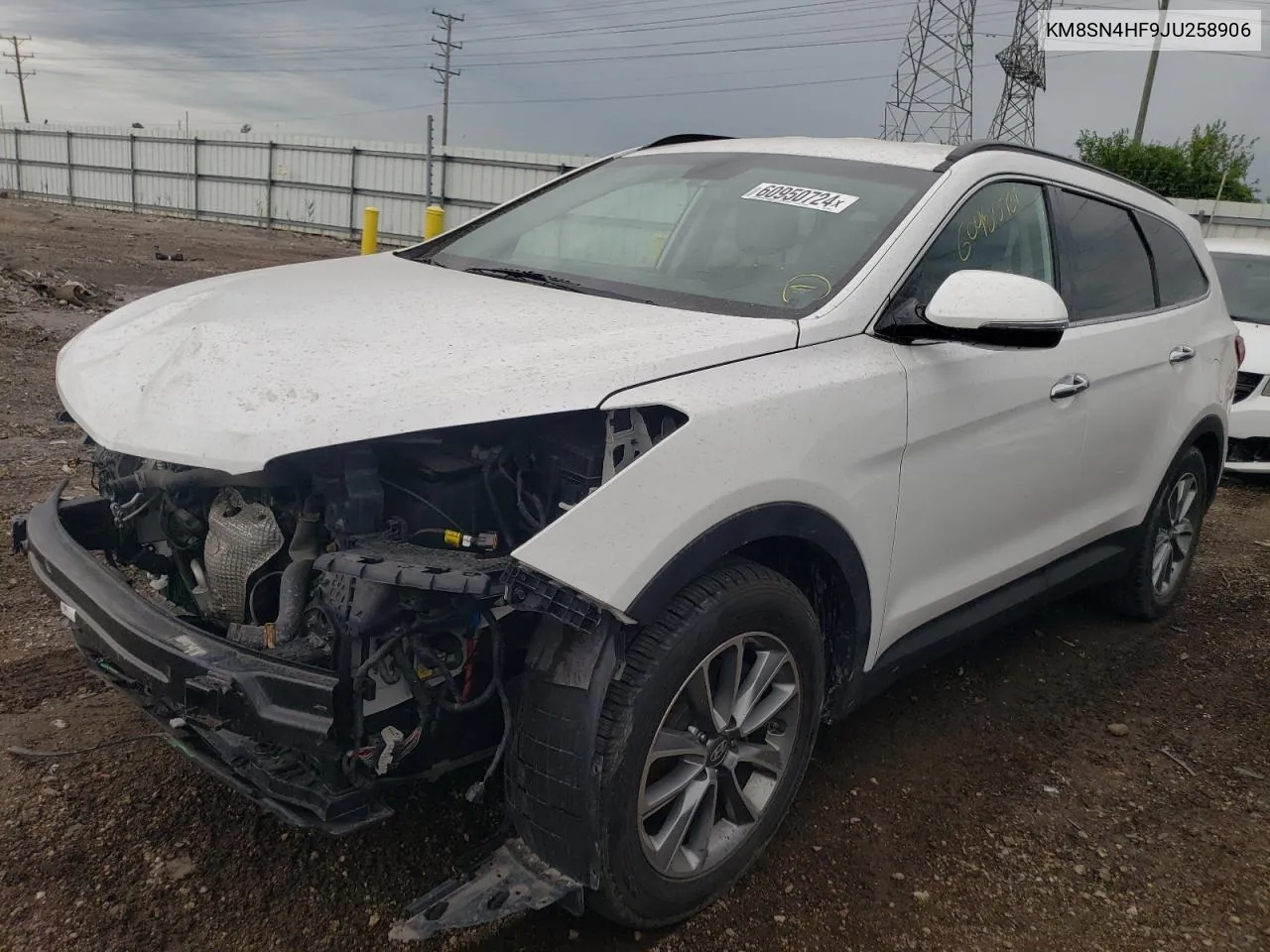 2018 Hyundai Santa Fe Se VIN: KM8SN4HF9JU258906 Lot: 60950724