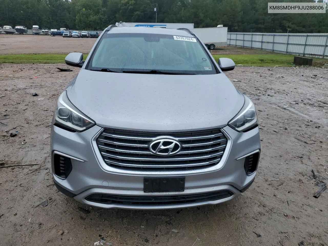 KM8SMDHF9JU288006 2018 Hyundai Santa Fe Se