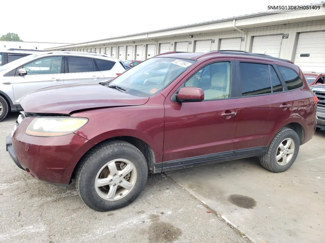 5NMSG13D87H051409 2018 Hyundai Santa Fe Gls