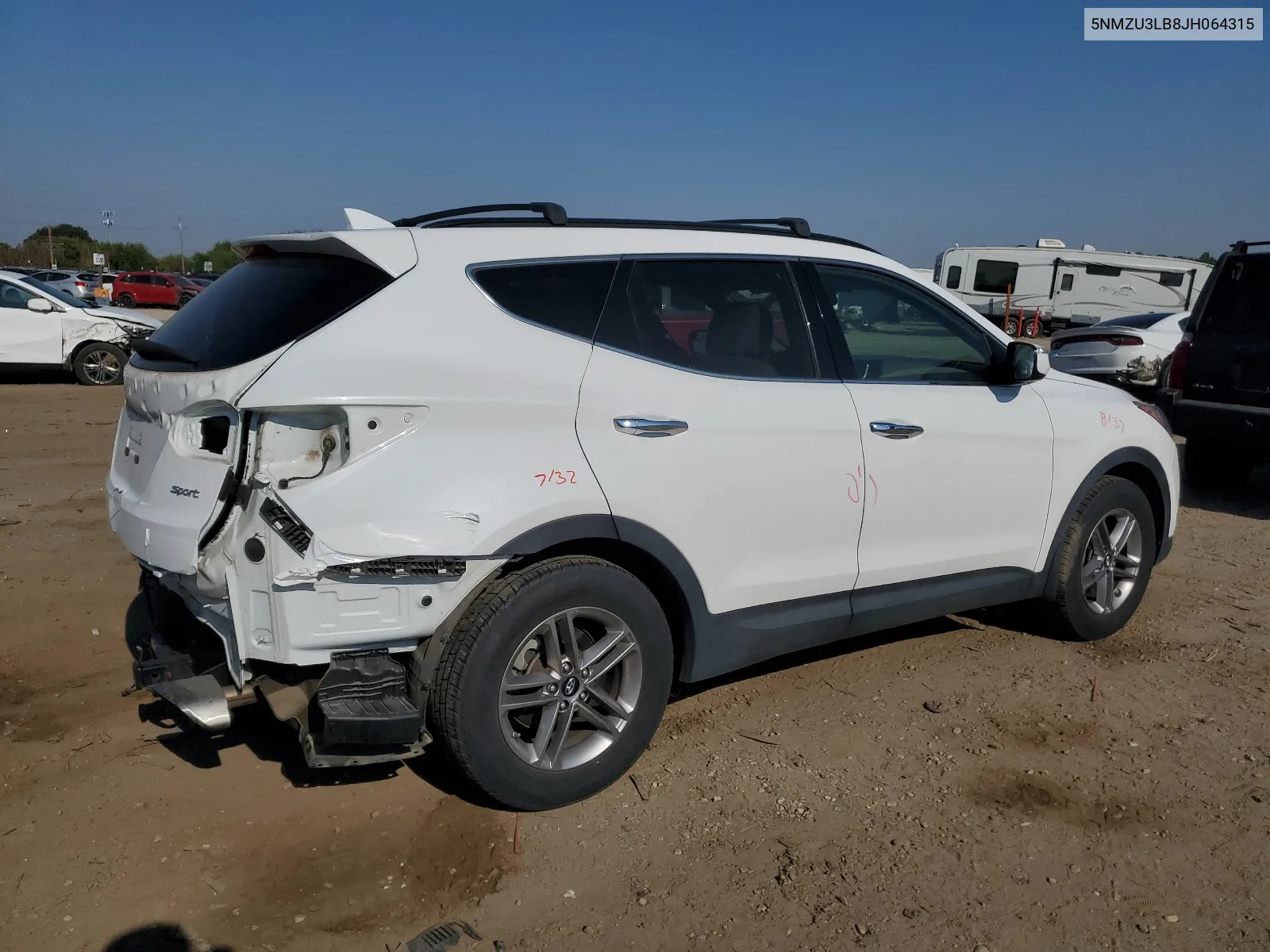 5NMZU3LB8JH064315 2018 Hyundai Santa Fe Sport