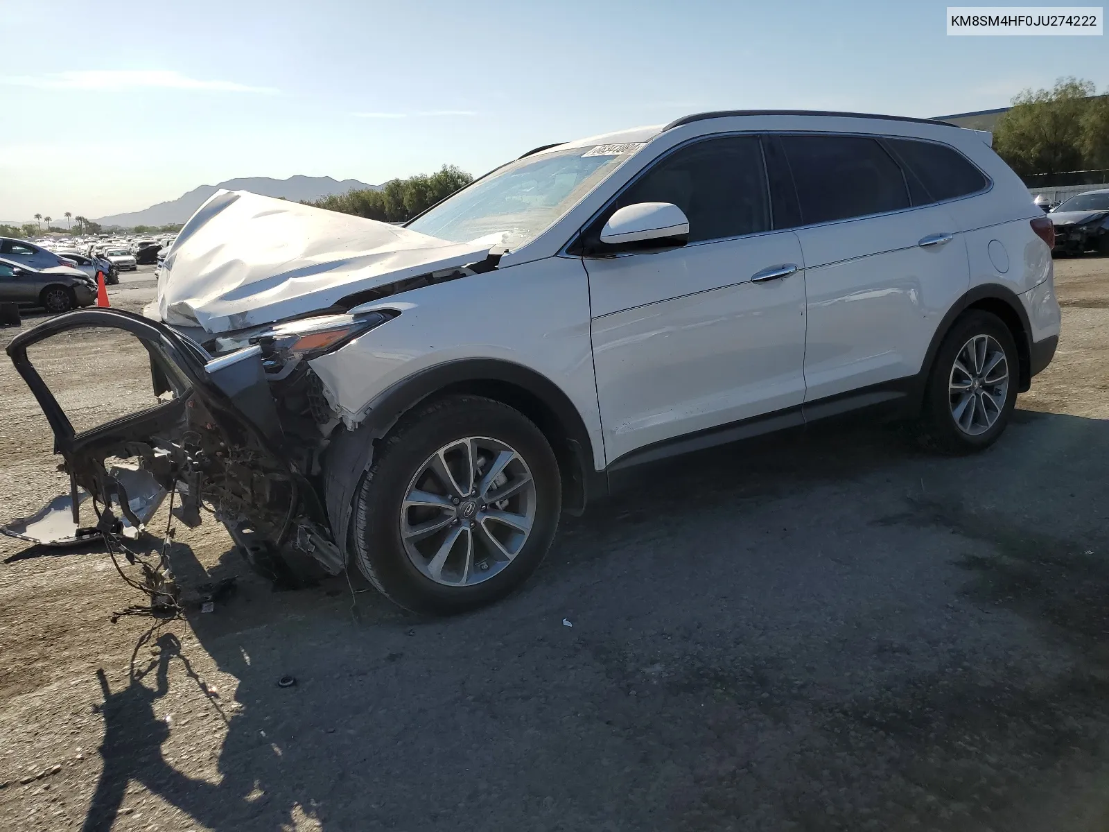 KM8SM4HF0JU274222 2018 Hyundai Santa Fe Se