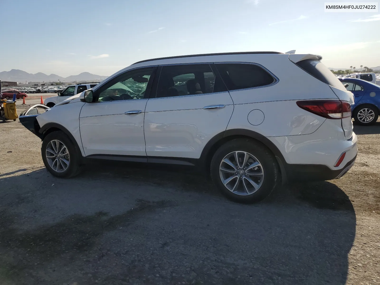 KM8SM4HF0JU274222 2018 Hyundai Santa Fe Se