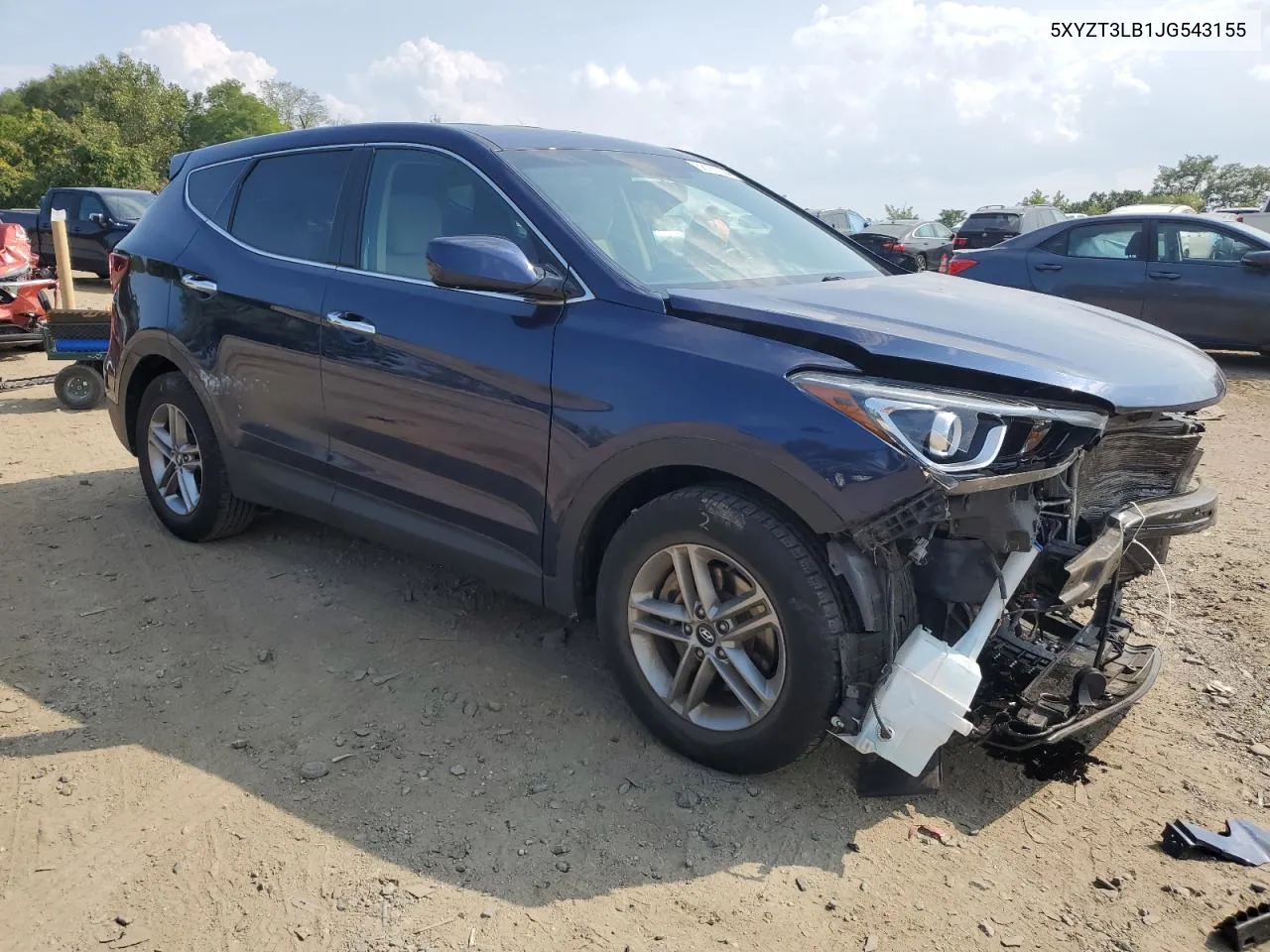 5XYZT3LB1JG543155 2018 Hyundai Santa Fe Sport