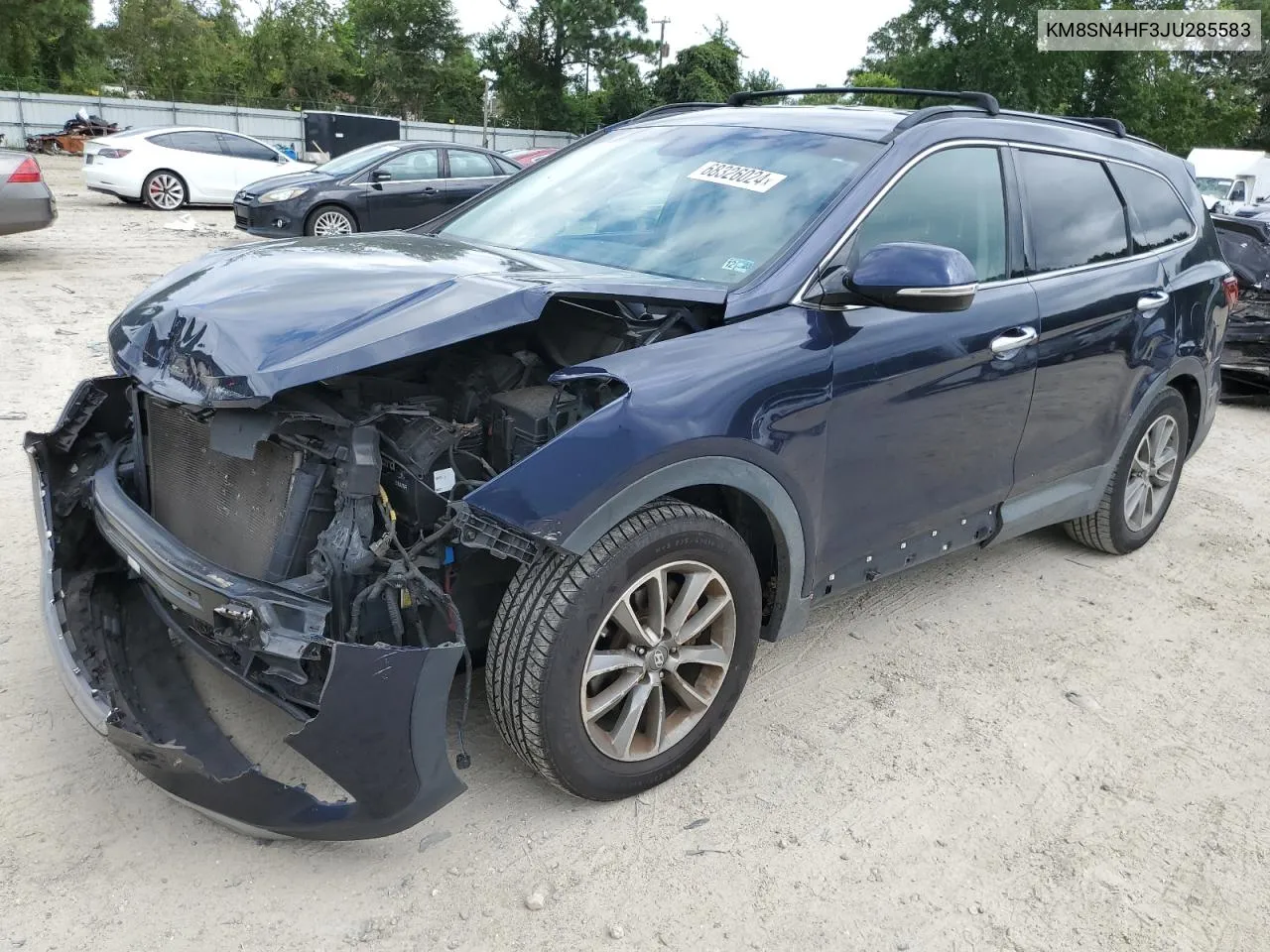 KM8SN4HF3JU285583 2018 Hyundai Santa Fe Se