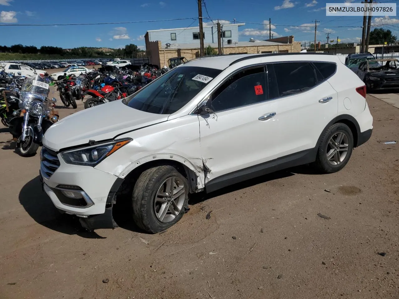 5NMZU3LB0JH097826 2018 Hyundai Santa Fe Sport