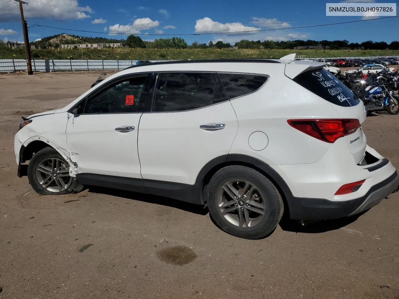 5NMZU3LB0JH097826 2018 Hyundai Santa Fe Sport