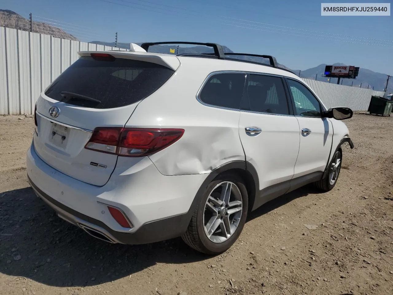 2018 Hyundai Santa Fe Se Ultimate VIN: KM8SRDHFXJU259440 Lot: 69450884